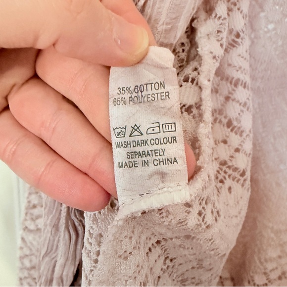 Women’s Cardigan Lace Pink Embroidered Boho Size XXL - Picture 9 of 12